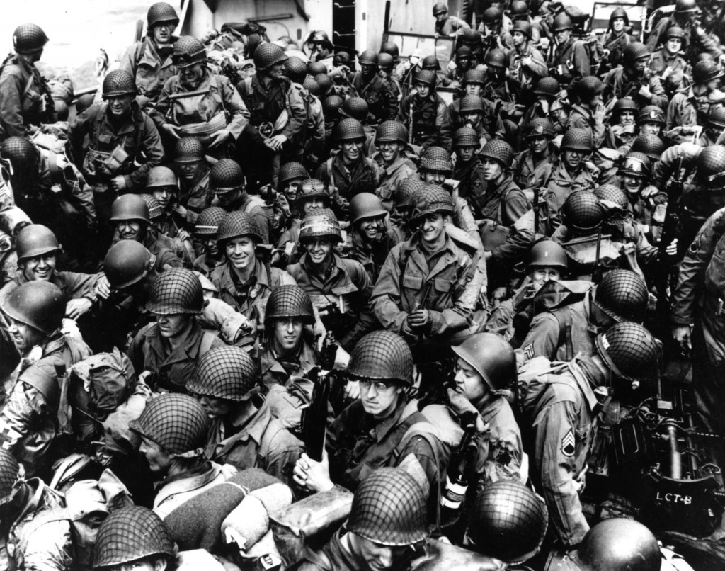 US Troops Aboard Ship, D-Day, June 6th 1944