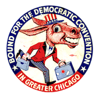 Vintage Democrat Convention Delegate Button, Chicago, IL
