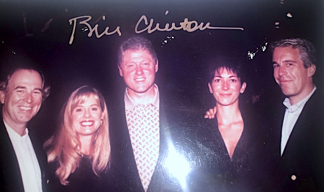 Clinton_Epstein-Autographed (Bill Clinton with Epstein and Maxwell)