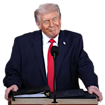 (Trump grinning at the US Congress)