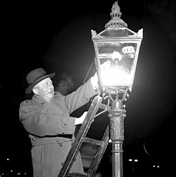 (Lamplighter at a Gas Lamp)